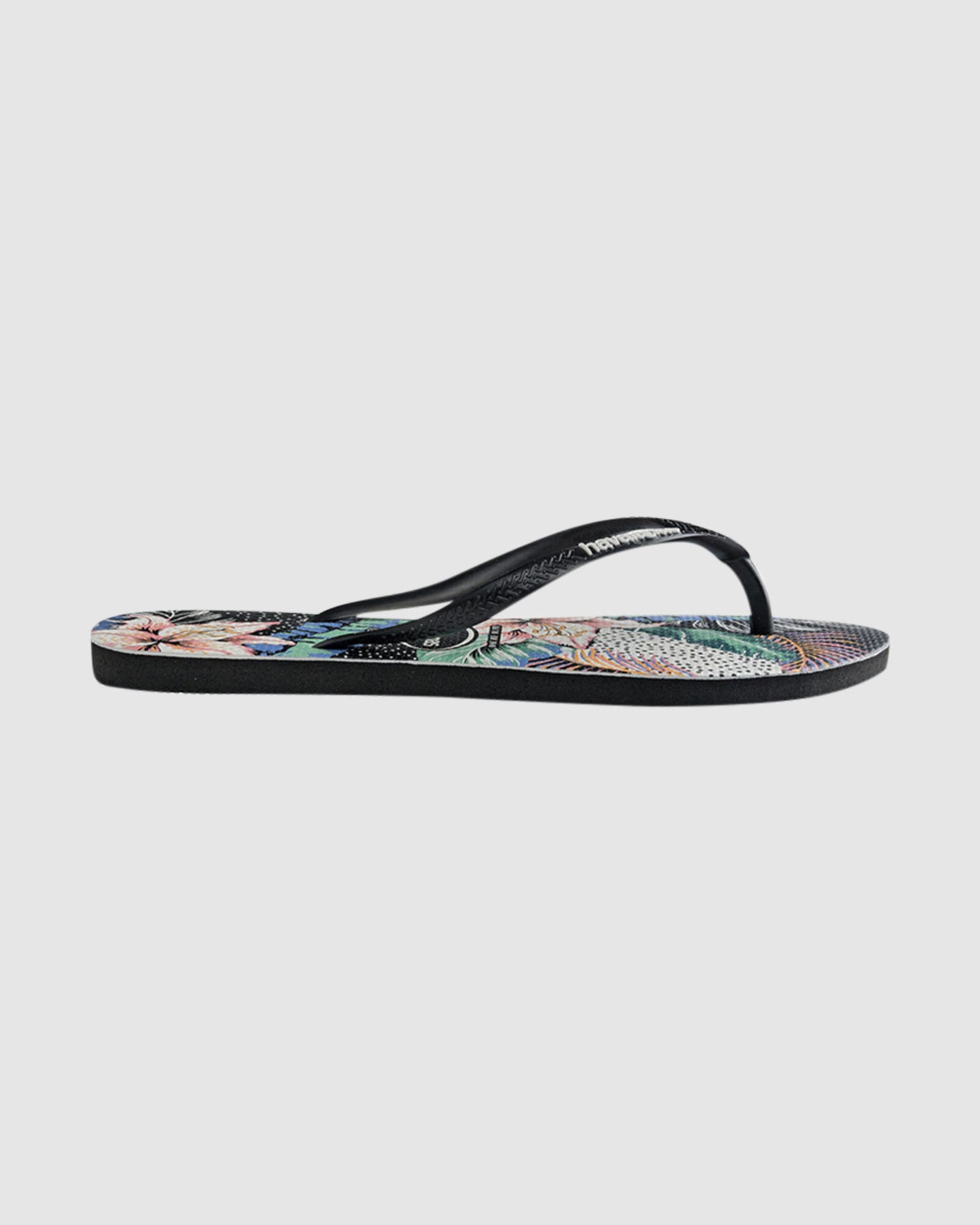 HAVAIANAS SLIM FLORAL DOTS - PRETO