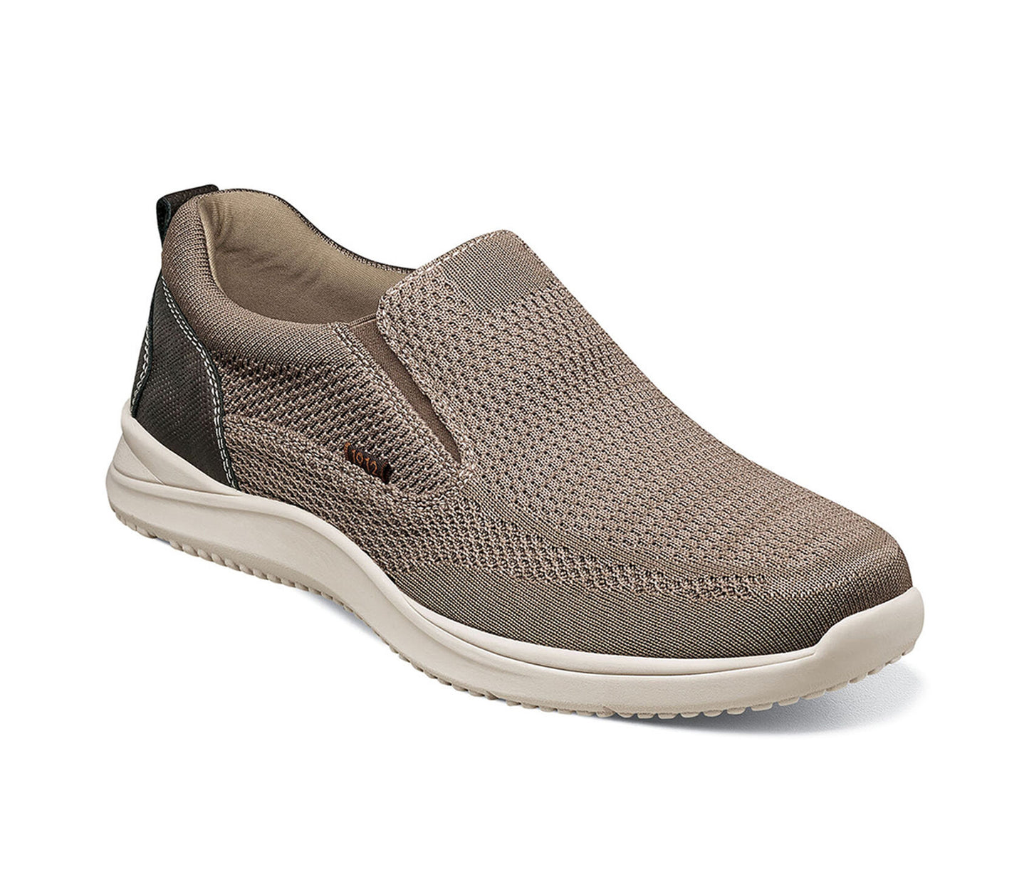 FLORSHEIM NUNN BUSH CONWAY KNIT MOC TOE SLIP ON - TAUPE