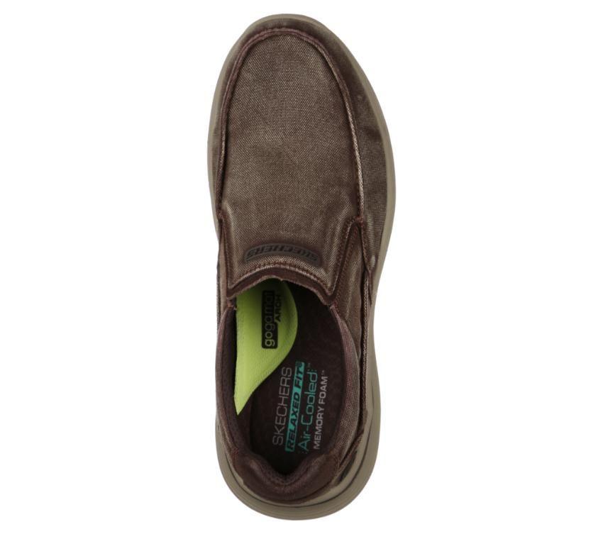 SKECHERS MEN'S RELAXED FIT: EXPENDED UPSEN - CHOCOLATE
