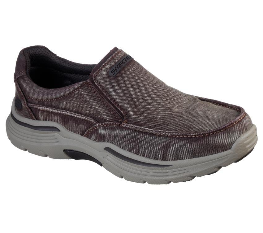 SKECHERS MEN'S RELAXED FIT: EXPENDED UPSEN - CHOCOLATE