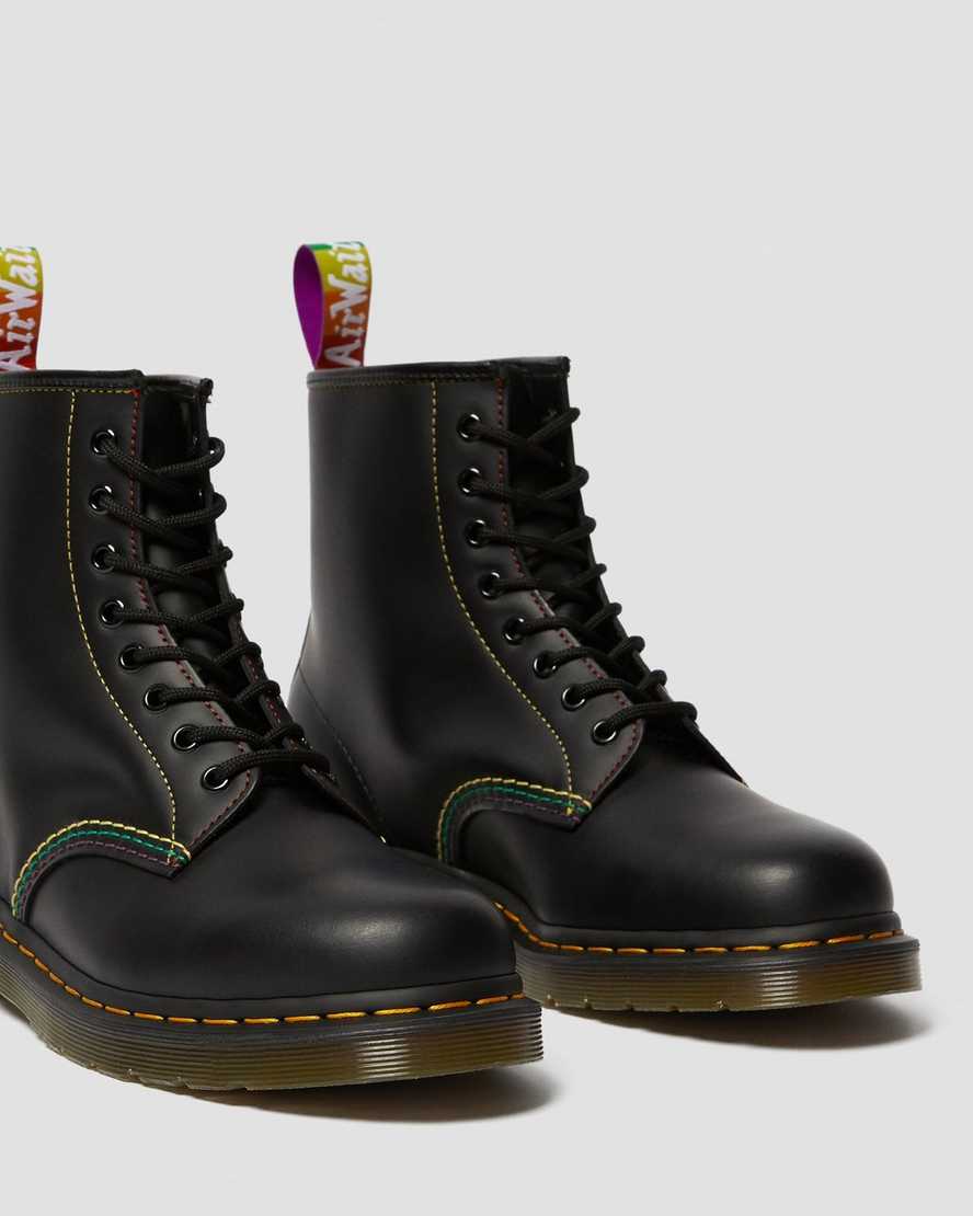 DR MARTENS 1460 PRIDE SMOOTH LEATHER - BLACK