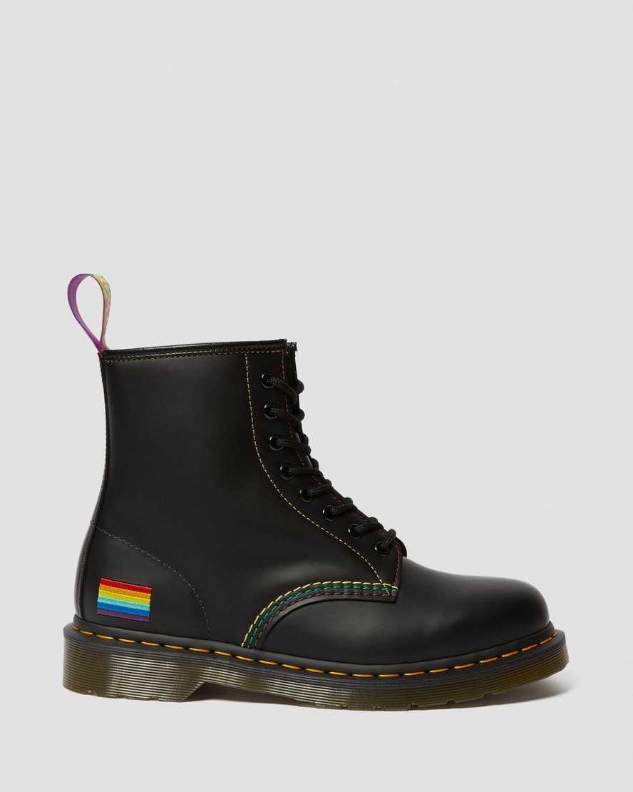 DR MARTENS 1460 PRIDE SMOOTH LEATHER - BLACK