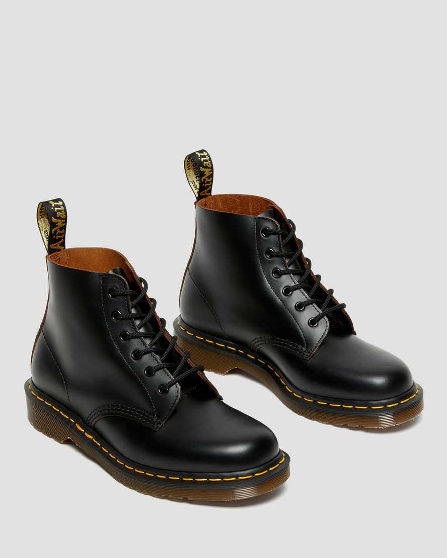 DR MARTENS VINTAGE 101 LEATHER ANKLE BOOTS - BLACK QUILON