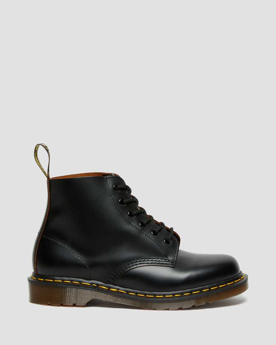 DR MARTENS VINTAGE 101 LEATHER ANKLE BOOTS - BLACK QUILON