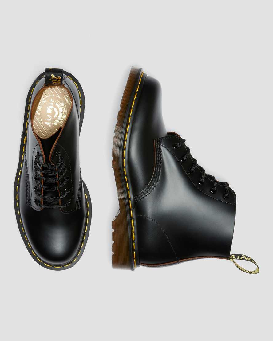 DR MARTENS VINTAGE 101 LEATHER ANKLE BOOTS - BLACK QUILON