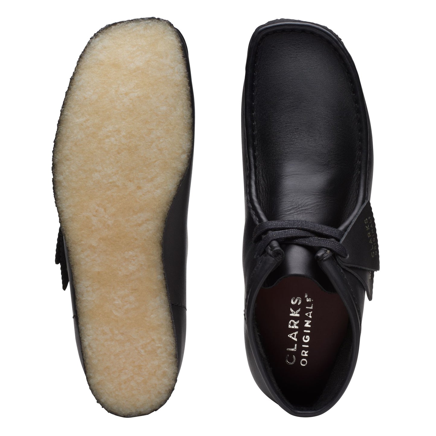 CLARKS WALLABEE BOOT - BLACK LEATHER