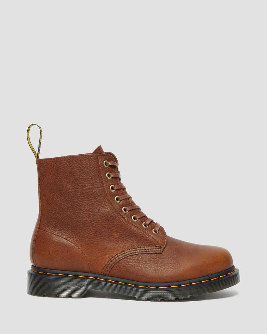 DR MARTENS 1460 PASCAL AMBASSADOR LEATHER LACE UP BOOTS - CASHEW