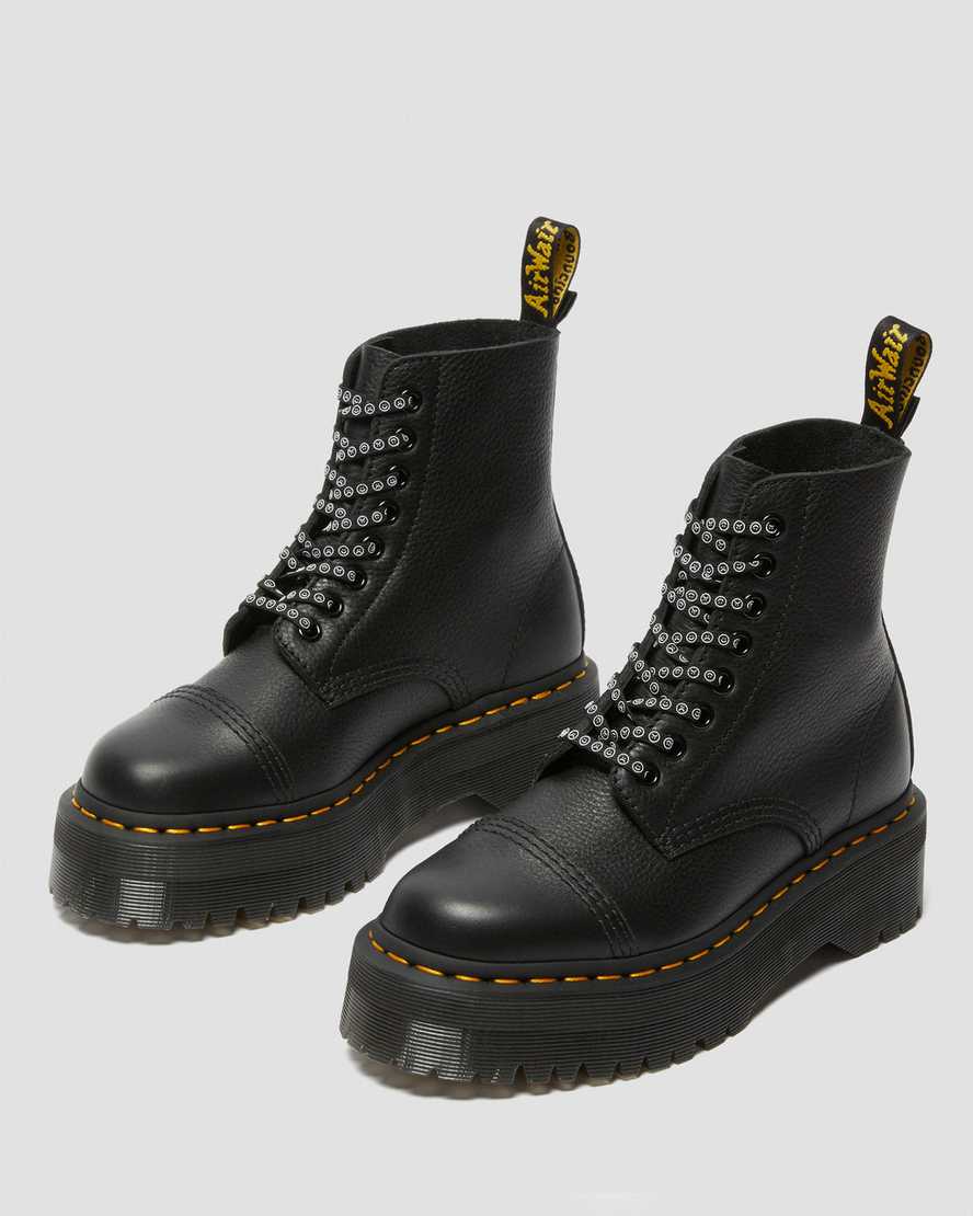 DR MARTENS SINCLAIR LAZY OAF LEATHER PLATFORM - BLACK PISA