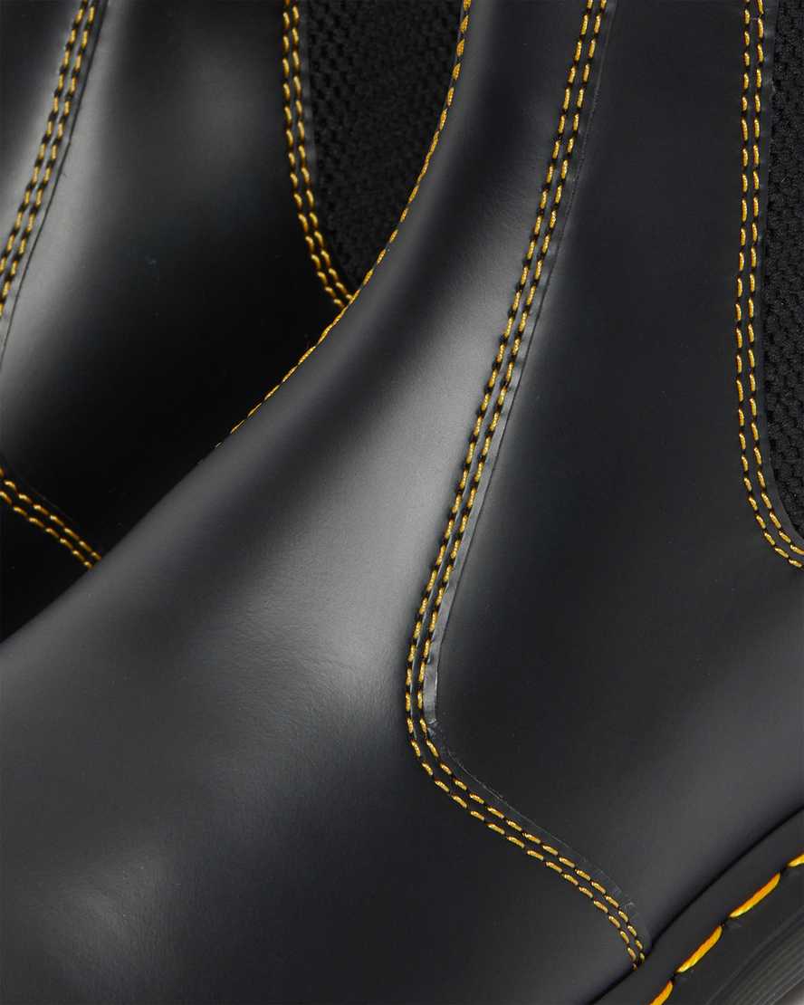 DR MARTENS 2976 SMOOTH CLASH LEATHER CHELSEA BOOTS - BLACK/CHARCOAL