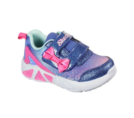 SKECHERS INFANTS' S LIGHTS: TRI-BRIGHTS LIL GLEAM - BLUE/HOT PINK