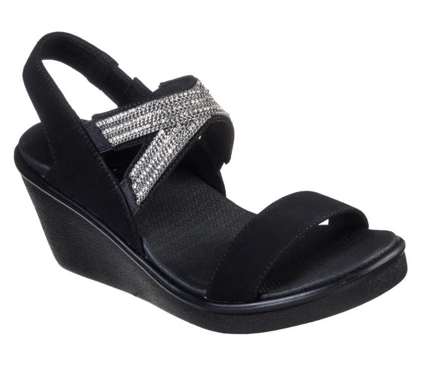 SKECHERS WOMEN'S RUMBLE ON CHART TOPPER WIDE FIT - BLACK