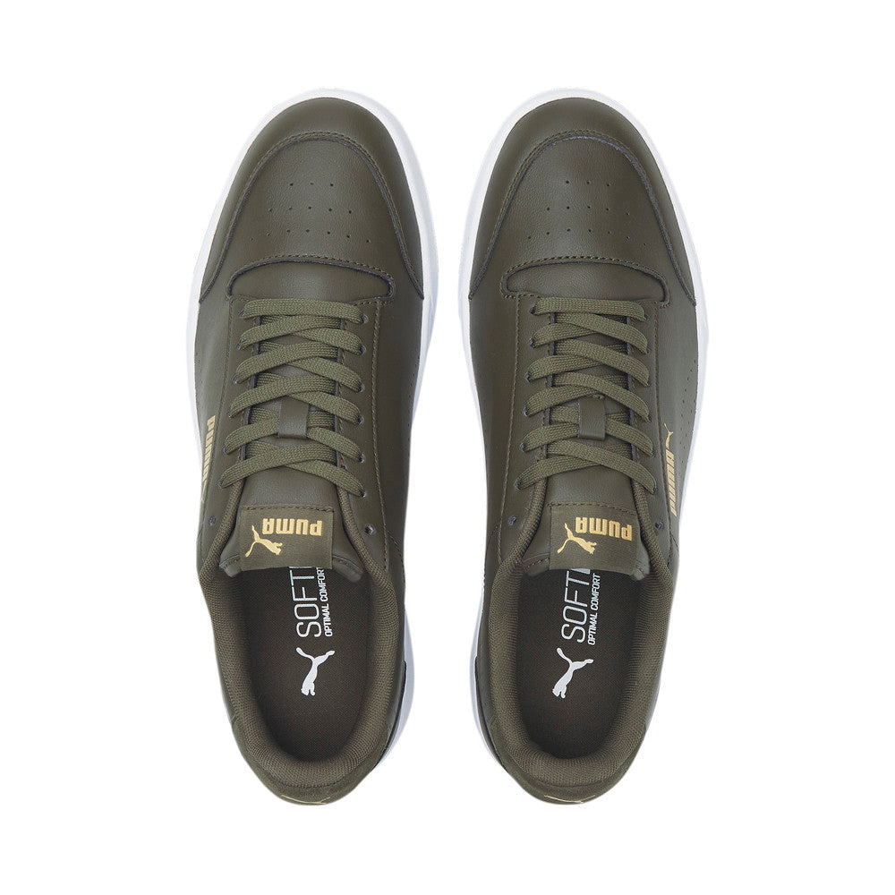 PUMA SHUFFLE PERFORATED - FOREST NIGHT/PUMA TEAM GOLD