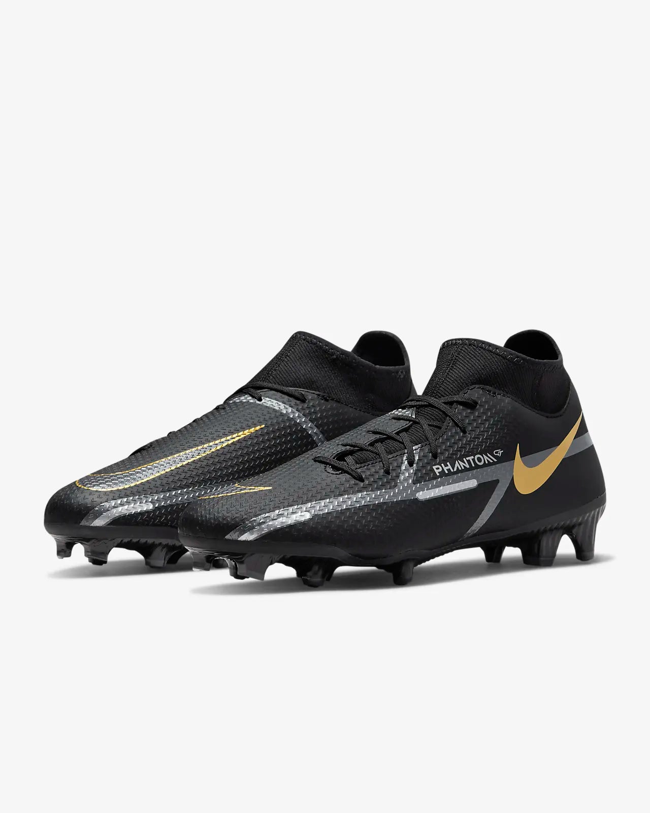 NIKE PHANTOM GT2 ACADEMY DF FG/MG - BLACK/METALLIC DARK GREY