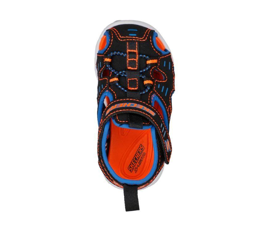 SKECHERS INFANT S LIGHTS: HYPNO-SPLASH N PLAYB - BLACK/BLUE/ORANGE