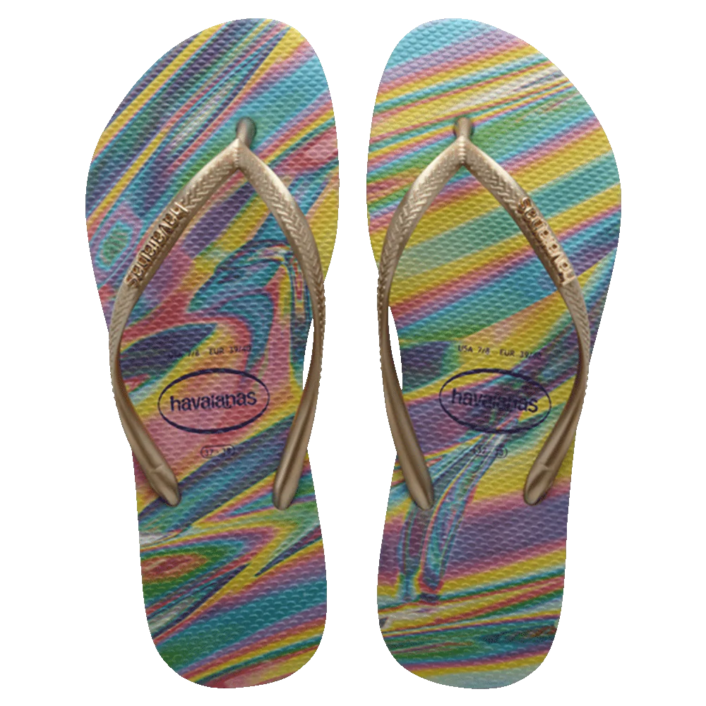 HAVAIANAS SLIM IRIDESCENT FC - LIME GREEN