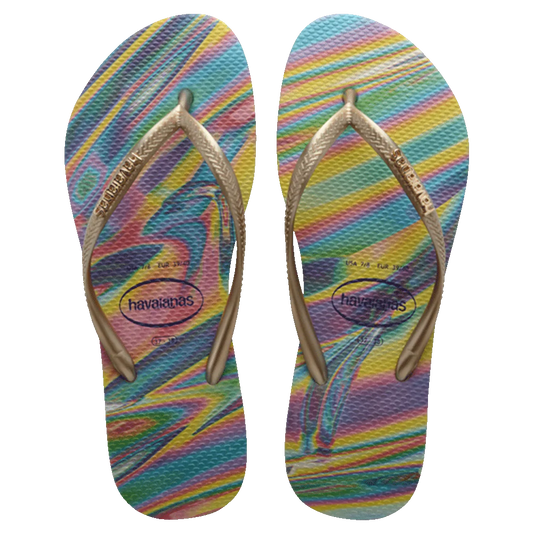 HAVAIANAS SLIM IRIDESCENT FC - LIME GREEN