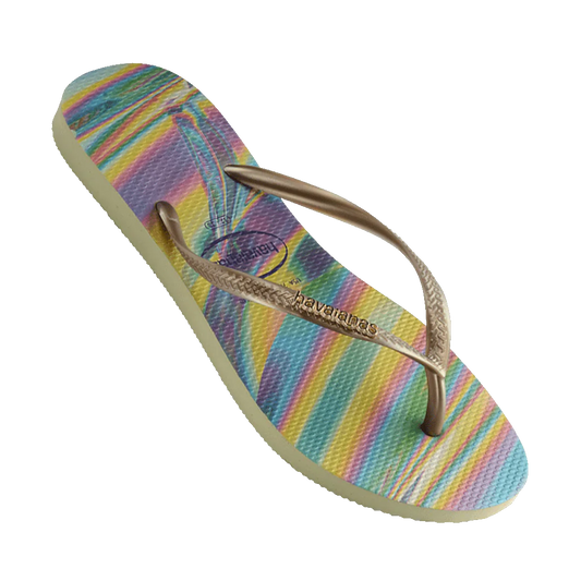 HAVAIANAS SLIM IRIDESCENT FC - LIME GREEN