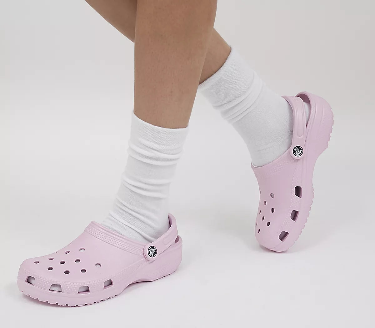 White and 2025 pink crocs