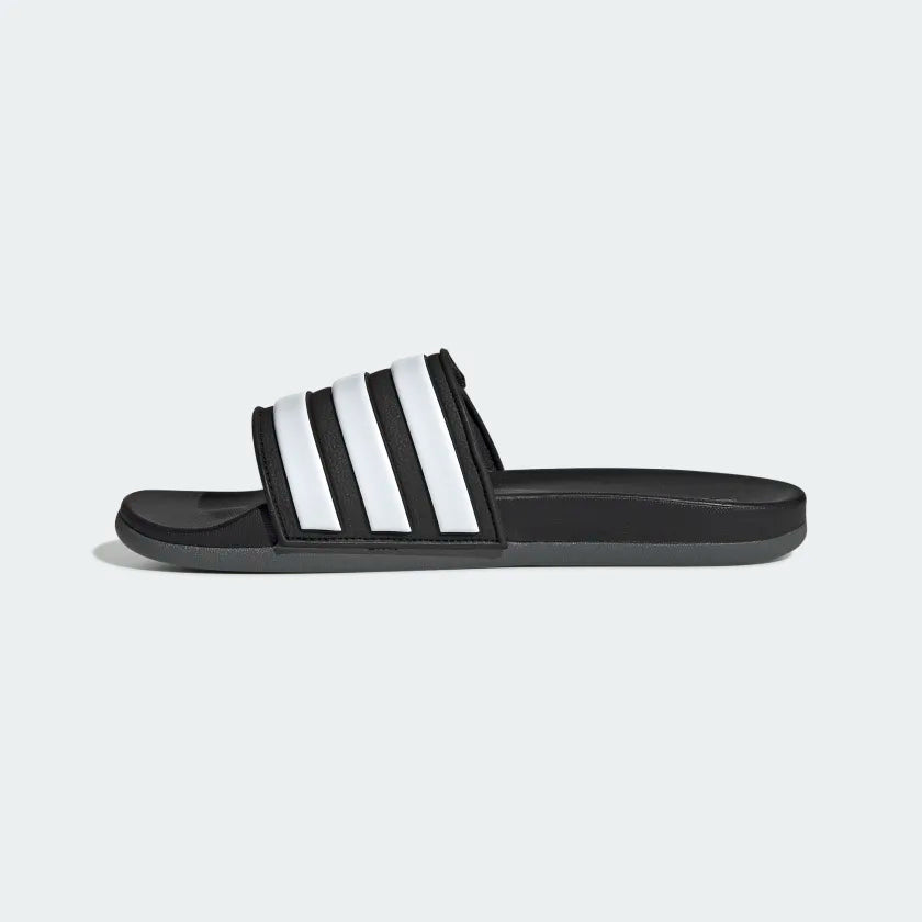 ADIDAS ADILETTE COMFORT ADJUSTABLE SLIDES - Core Black / Cloud White / Grey Six