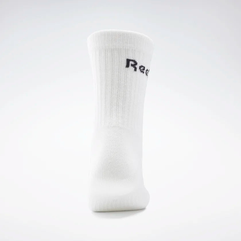 REEBOK ACTIVE CREW SOCKS 3 PACK - WHITE