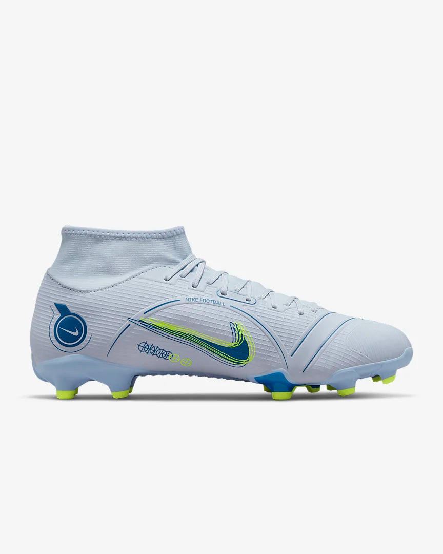 NIKE SUPERFLY 8 ACADEMY FG/MG - FOOTBALL GREY/DARK MARINA BLUE
