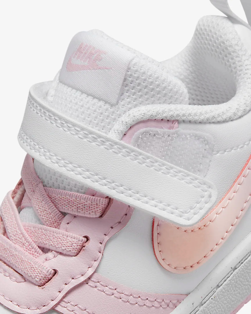 NIKE INFANT COURT BOROUGH LOW 2 TDV - WHITE/PINK FOAM