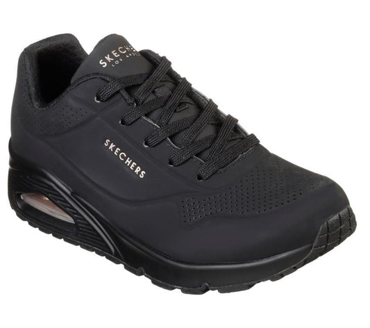 SKECHERS WOMENS UNO STAND ON AIR - BLACK
