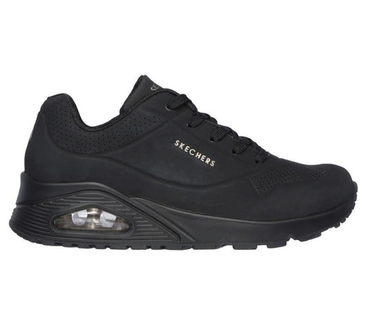 SKECHERS WOMENS UNO STAND ON AIR - BLACK