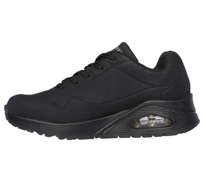 SKECHERS WOMENS UNO STAND ON AIR - BLACK