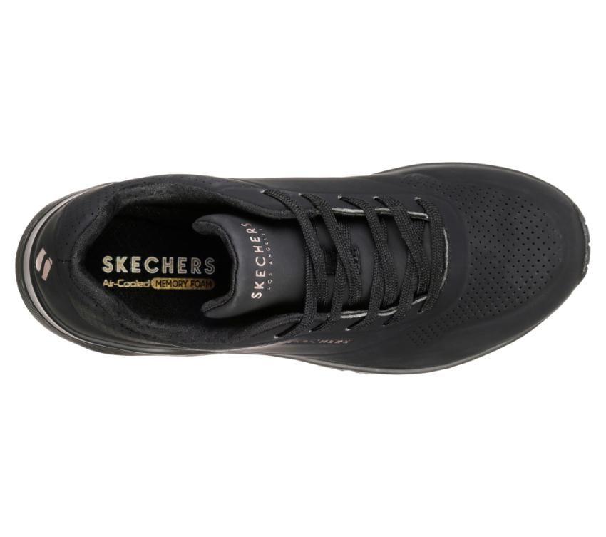SKECHERS WOMENS UNO STAND ON AIR - BLACK