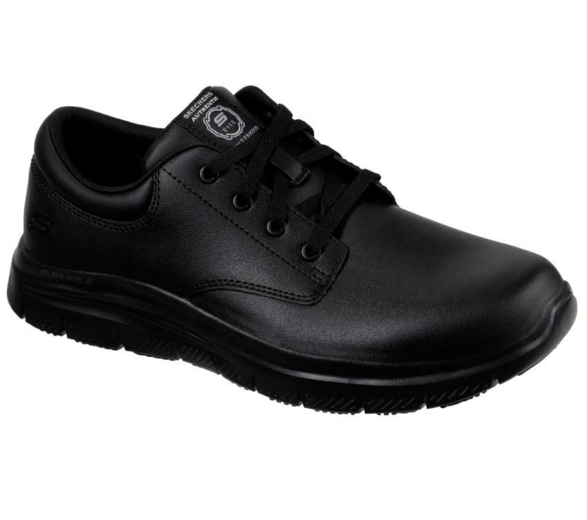 SKECHERS MEN S WORK RELAXED FIT FLEX ADVANTAGE FOURCHE SR BLACK