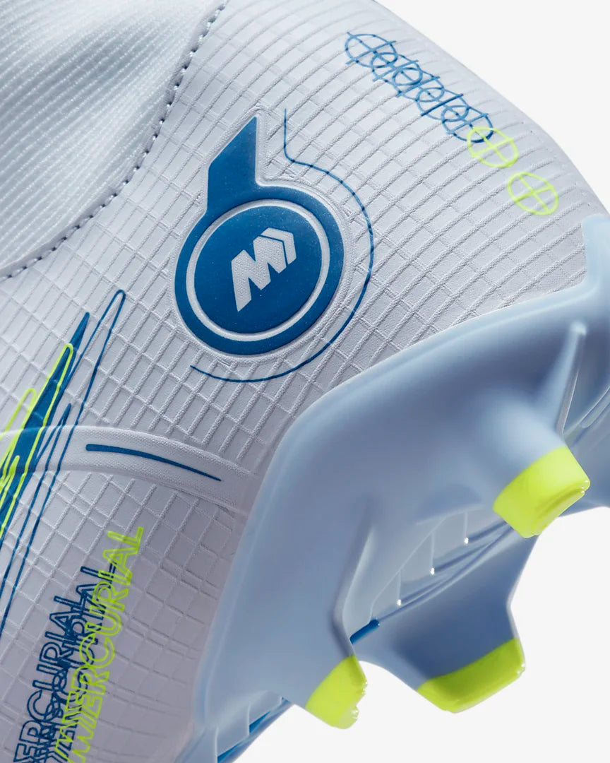 NIKE SUPERFLY 8 ACADEMY FG/MG - FOOTBALL GREY/DARK MARINA BLUE