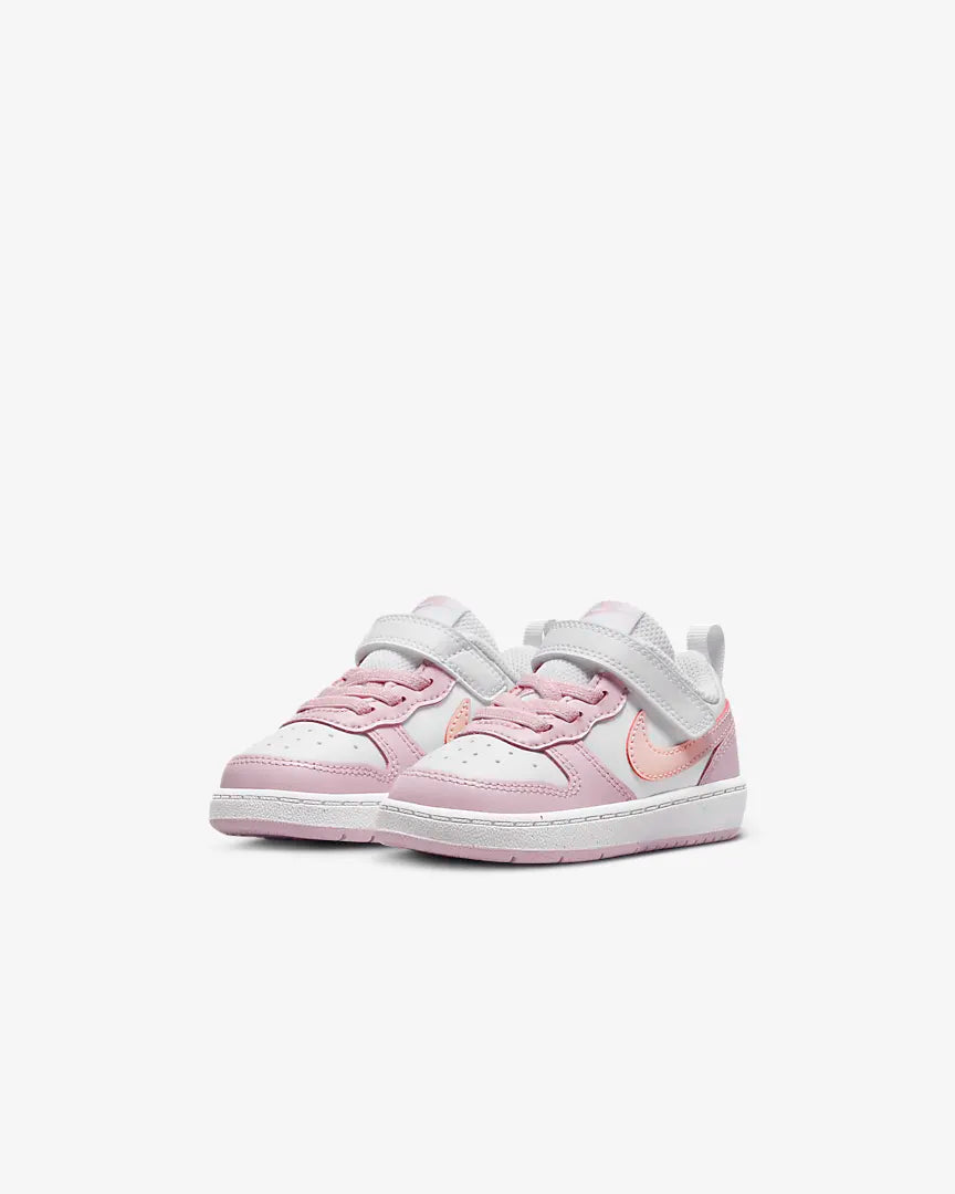 NIKE INFANT COURT BOROUGH LOW 2 TDV - WHITE/PINK FOAM