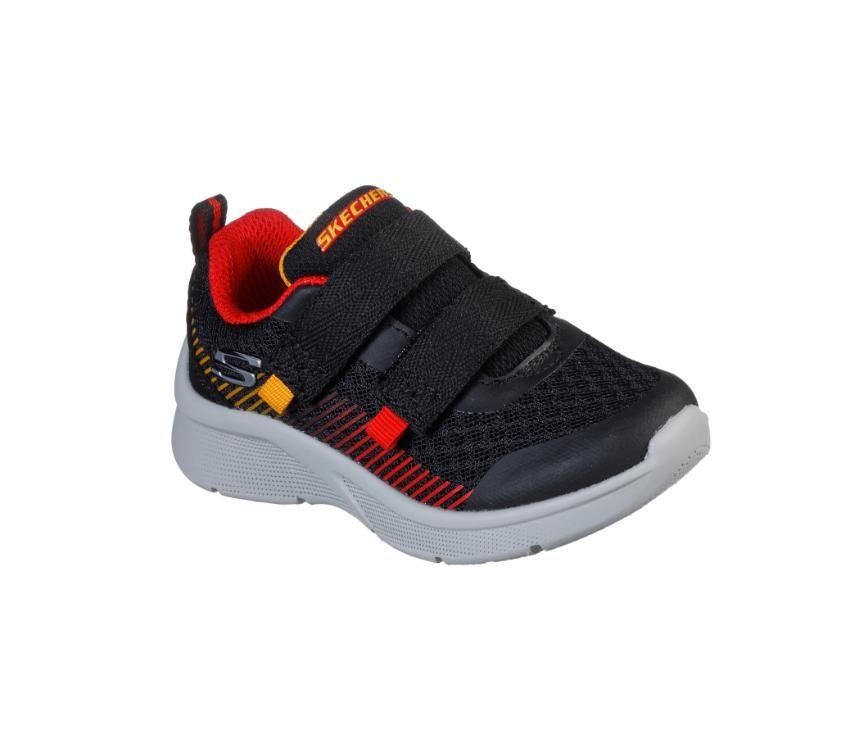SKECHERS INFANT MICROSPEC BLACK RED Lotsa Shoes