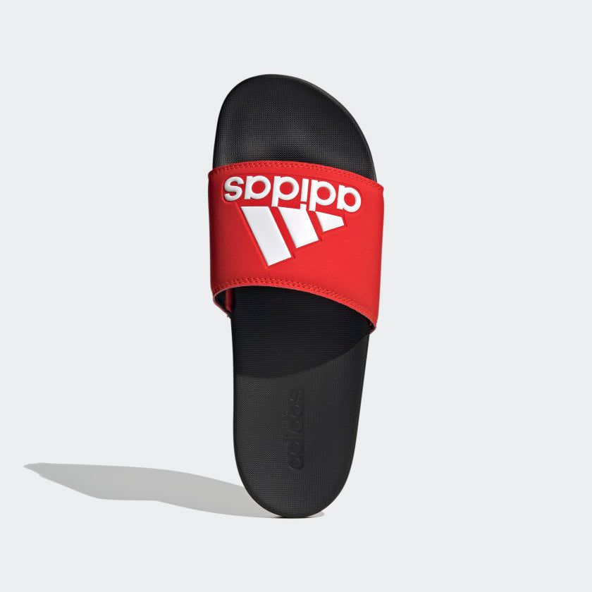 Adidas slippers red and hot sale white