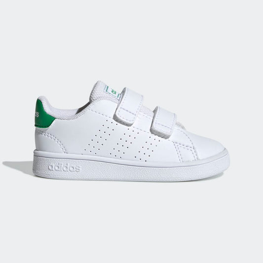 ADIDAS INFANT ADVANTAGE I - Cloud White / Green / Grey Two