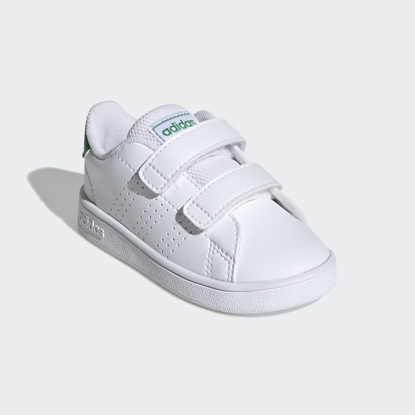 ADIDAS INFANT ADVANTAGE I - Cloud White / Green / Grey Two