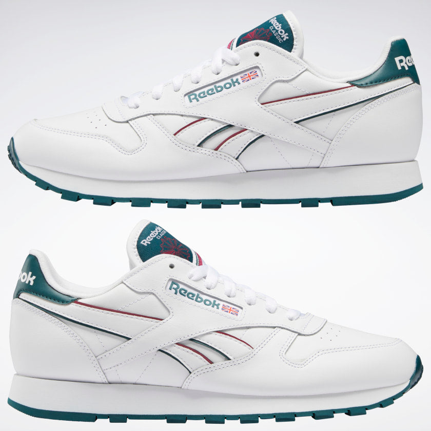 REEBOK CL LEATHER - Ftwr White / Midnight Pine / Punch Berry