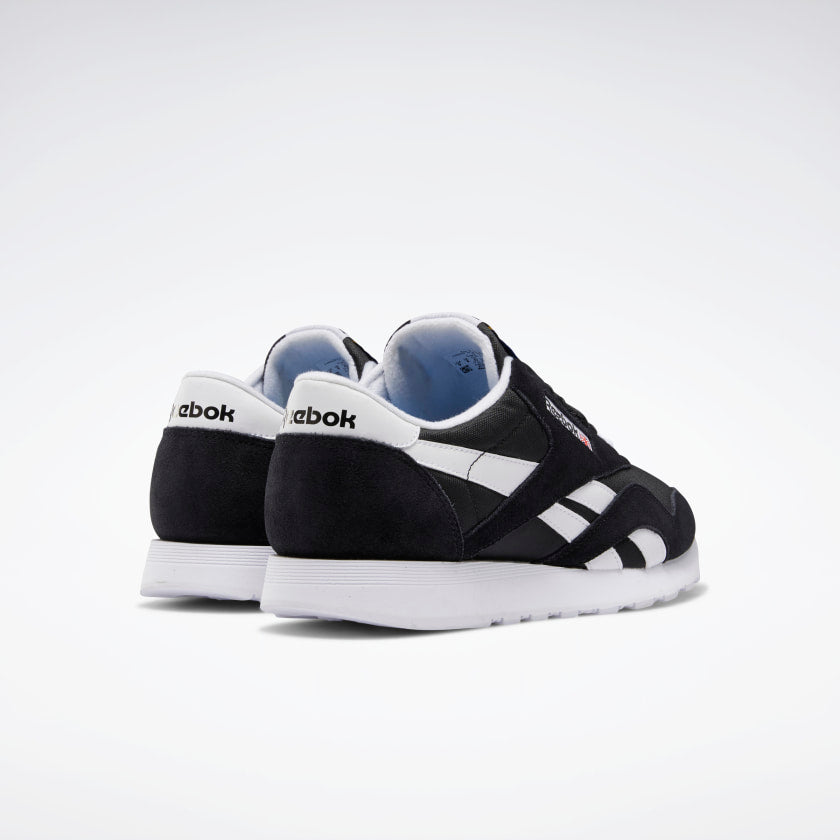 REEBOK Classic Nylon Black Black White Lotsa Shoes