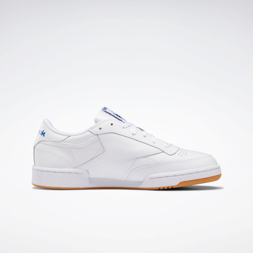 REEBOK CLUB C 85 SHOES INTENSE WHITE ROYAL GUM Lotsa Shoes