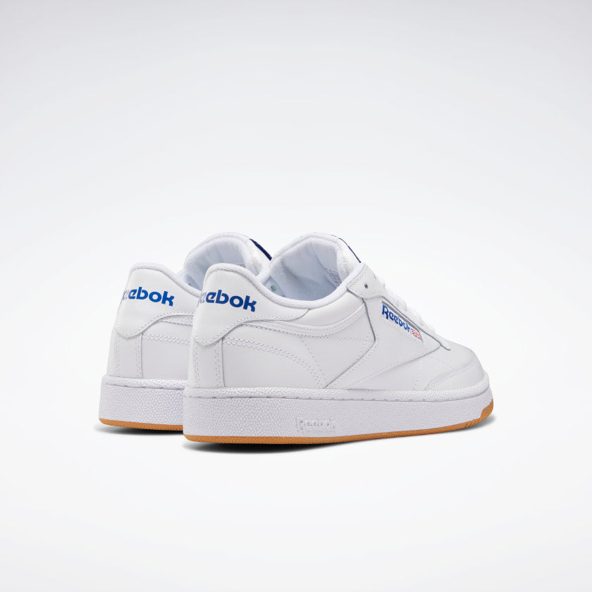 REEBOK CLUB C 85 SHOES INTENSE WHITE ROYAL GUM Lotsa Shoes