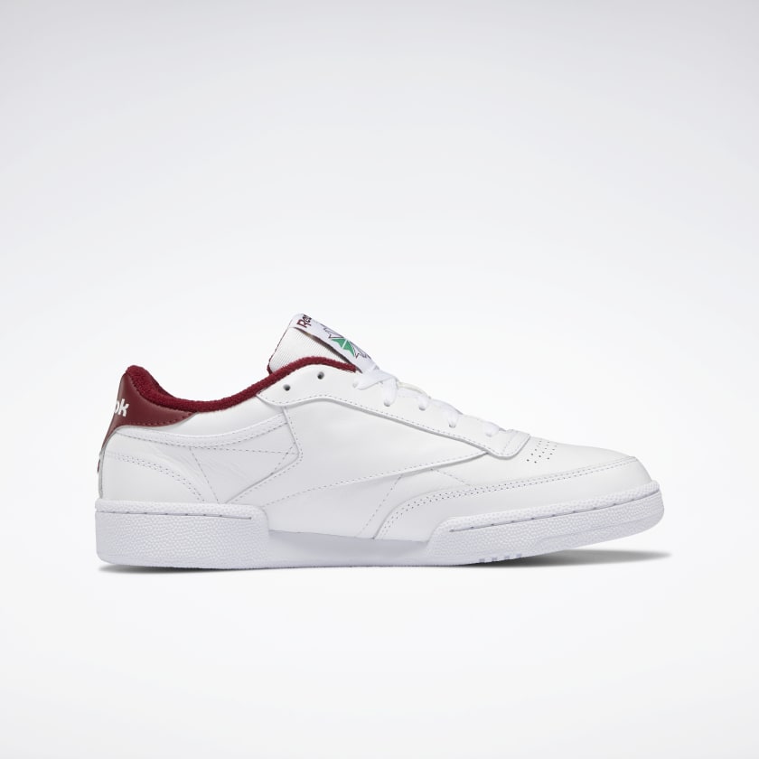 Reebok white and burgundy discount