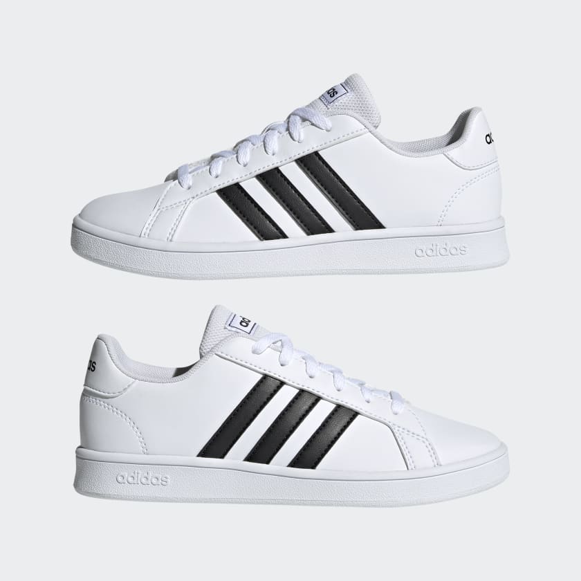 ADIDAS GRAND COURT KIDS - Cloud White / Core Black / Cloud White