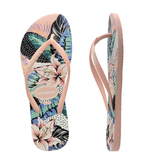 HAVAIANAS SLIM FLORAL DOTS - ROSE