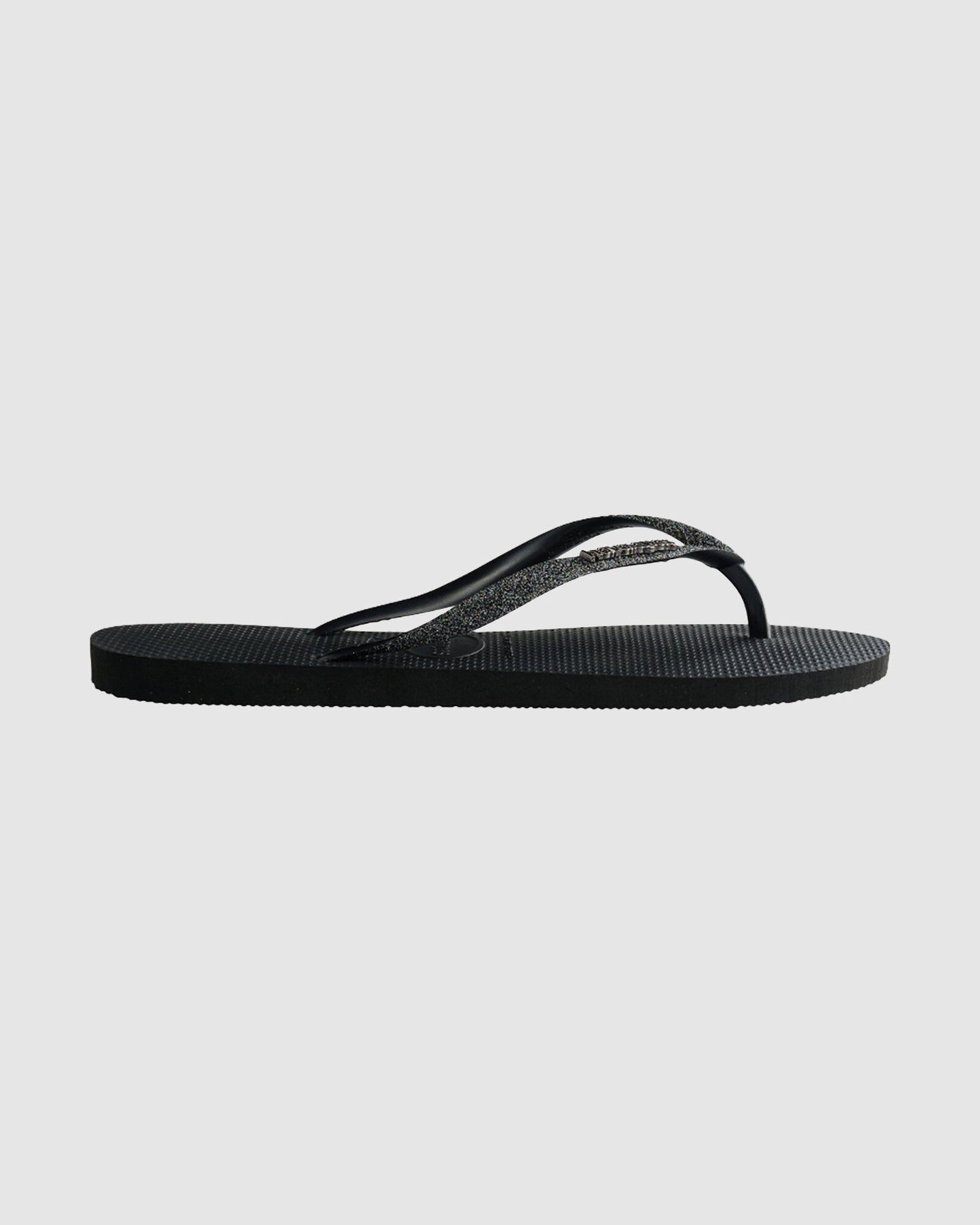 HAVAIANAS SLIM GLITTER - PRETO/CINZA DARK