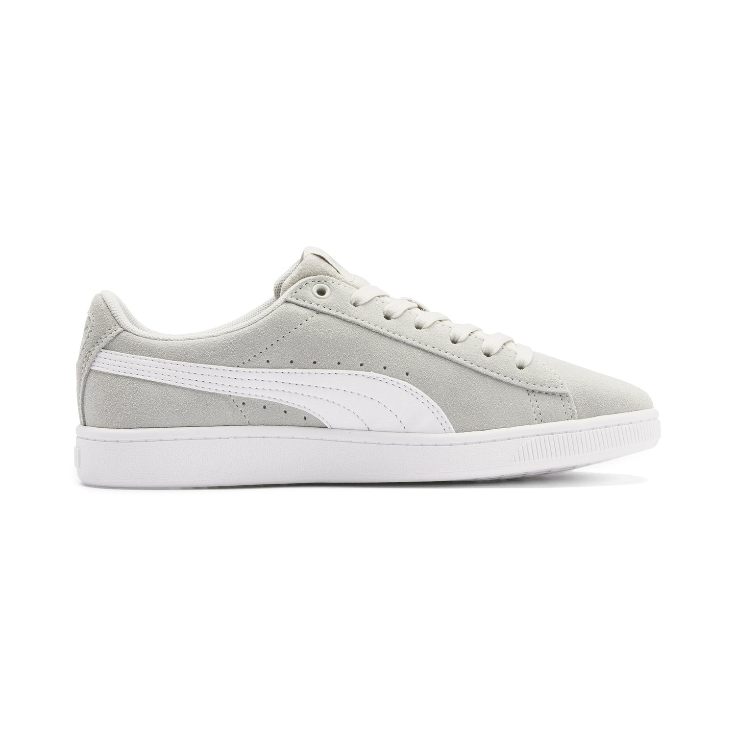 PUMA KIDS V2 SUEDE SNEAKERS - Gray Violet-White-Silver Lotsa Shoes