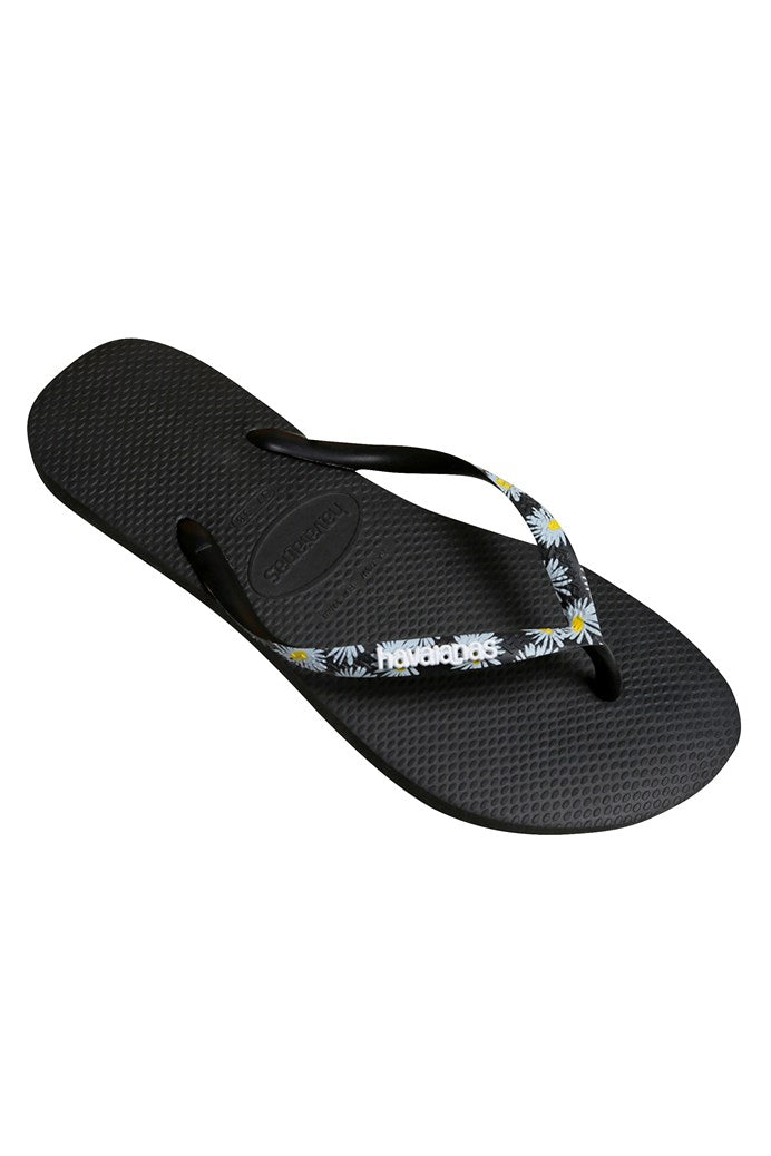 HAVAIANAS SLIM STRAPPED - PRETO DAISY