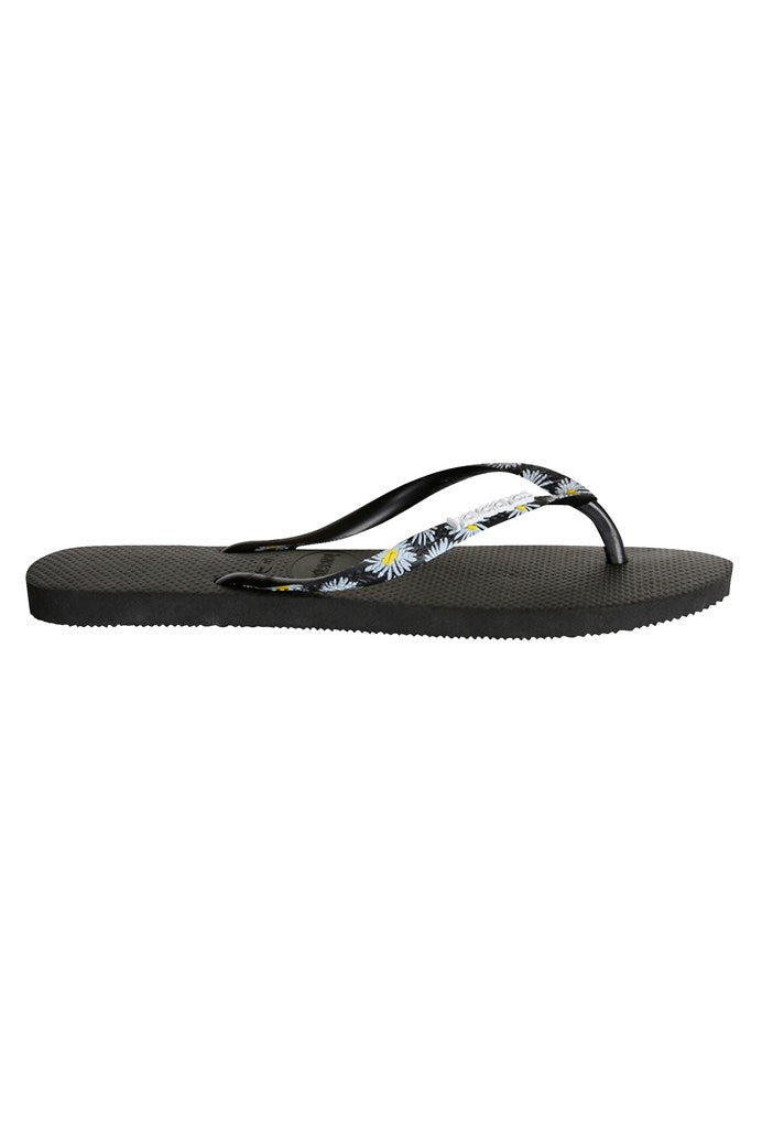 HAVAIANAS SLIM STRAPPED - PRETO DAISY