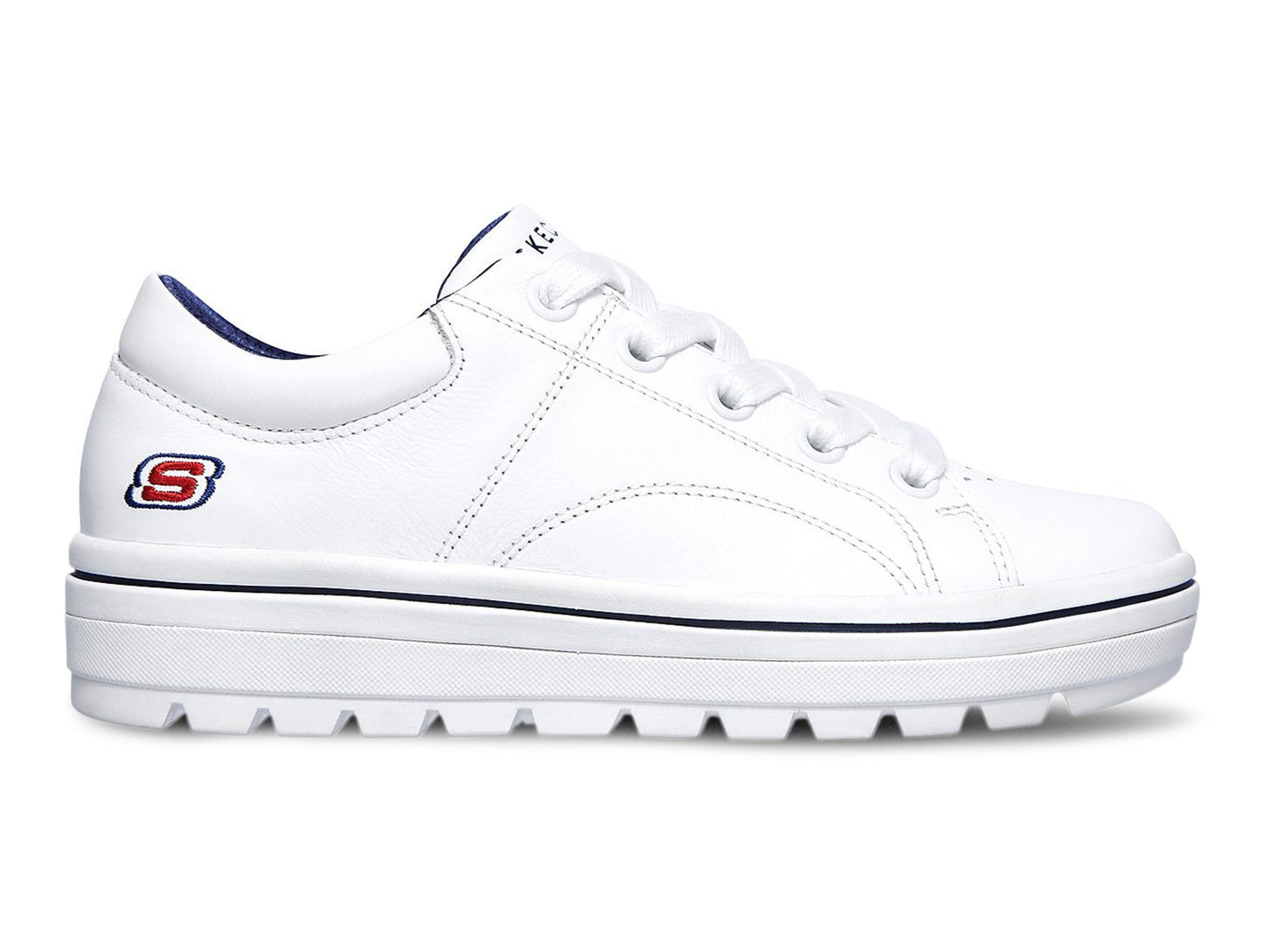 SKECHERS WOMEN S STREET CLEAT BRING IT BACK WHITE RED Lotsa Shoes