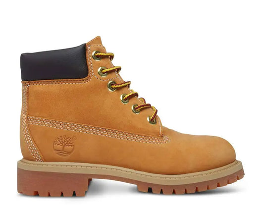 TIMBERLAND YOUTH 6-INCH PREMIUM WATERPROOF BOOT - WHEAT NUBUCK